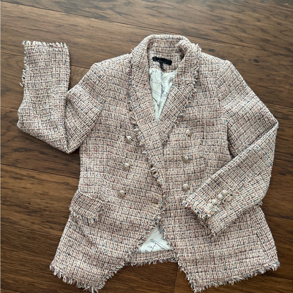 WHBM boucle tweed studio blazer size 8